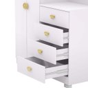Ver imagem 5 de Cômoda Guarda-roupa Cristal 4 Gavetas 2 Portas Branco - Vila Rica