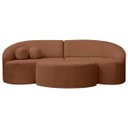Ver imagem 1 de Sofá Orgânico Palermo 4 Lugares 210cm + Puff Bouclê - Sofa Store:bouclê Terracota