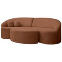 Ver imagem 3 de Sofá Orgânico Palermo 4 Lugares 210cm + Puff Bouclê - Sofa Store:bouclê Terracota