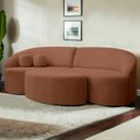 Ver imagem 2 de Sofá Orgânico Palermo 4 Lugares 210cm + Puff Bouclê - Sofa Store:bouclê Terracota