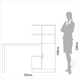 Escrivaninha para Escritório 100% Mdf Industrial - 5