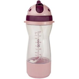 Garrafa Infantil com Porta Biscoito 240ML Clingo ROSE - 3
