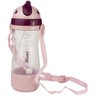 Garrafa Infantil com Porta Biscoito 240ML Clingo ROSE - 1