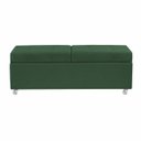 Ver imagem 2 de Recamier com Rodinhas Madri 1,20m Veludo Verde - Inova Decorações