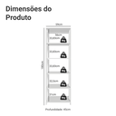 Ver imagem 4 de Guarda-Roupa Closet Modulado 5 Prateleiras 59cm Valencia Madesa