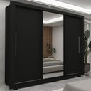 Ver imagem 1 de Guarda-Roupa Casal 3 Portas com 1 Porta Espelho com Pés 100% MDF Roma
