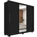 Ver imagem 2 de Guarda-Roupa Casal 3 Portas com 1 Porta Espelho com Pés 100% MDF Roma