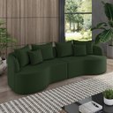 Ver imagem 2 de Sofá 4 Lugares Orgânico Living 250cm Mersa Veludo Verde K01 - D’Rossi