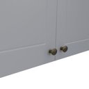 Ver imagem 6 de Armario Aereo 3 Portas Mdf 120 Cm Americana C352 Cinza Henn
