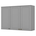 Ver imagem 1 de Armario Aereo 3 Portas Mdf 120 Cm Americana C352 Cinza Henn