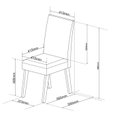Ver imagem 4 de Conjunto Canto Alemão com Baú Mesa 120x77,5cm Tampo sem Vidro com 2 Cadeiras Milão