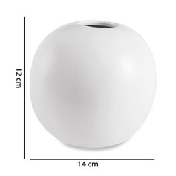 Vaso Branco em Cerâmica 12 X 14cm D'rossi - 4