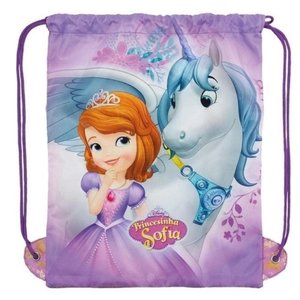 Mochila tipo Saco de Costas Infantil Princesa Sofia Rosa