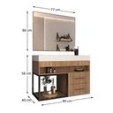 Ver imagem 3 de Gabinete para Banheiro com Cuba e Espelheira New Plus Noce - Moville