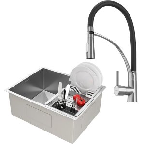 Kit Cuba Gourmet Malibú Aço Inox 304 e Torneira Gourmet Florença Monocomando Goldenx
