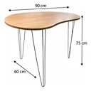 Ver imagem 6 de Mesa de Jantar Orgânica Escritório 2 Lugares 90x60 Escrivaninha Home Office Pés Agulha Freijó