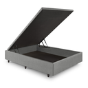 Ver imagem 1 de Cama Box Casal com Baú 138x188x42 com Pistão a Gás Courino Linho