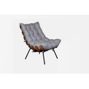 Ver imagem 1 de Poltrona Costela Luxo Dora Bela - Cinza Linho