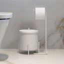 Ver imagem 2 de Kit Lixeira Branca 6 L e Portal Papel Branco Level