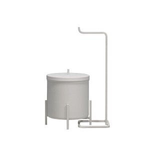 Kit Lixeira Branca 6 L e Portal Papel Branco Level