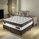 Ver imagem 2 de Cama Box Colchão King Size com Molas Ensacadas Master 193x203x77cm Marrom