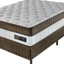 Ver imagem 5 de Cama Box Colchão King Size com Molas Ensacadas Master 193x203x77cm Marrom