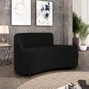 Ver imagem 2 de Sofá 2 Lugares Orgânico 140cm Pé Ferro Preto Morgan Veludo D03 - D’Rossi