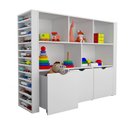 Ver imagem 2 de Estante Organizadora Infantil Porta Livros e Carrinhos com Baús Ava 100% Mdf Woodcore