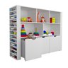 Estante Organizadora Infantil Porta Livros e Carrinhos com Baús Ava 100% Mdf Woodcore - 2