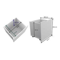Estante Organizadora Infantil Porta Livros e Carrinhos com Baús Ava 100% Mdf Woodcore - 9
