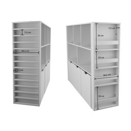 Estante Organizadora Infantil Porta Livros e Carrinhos com Baús Ava 100% Mdf Woodcore - 8