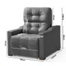 Poltrona Para Leitura Reclinável Suede Cinza Fox Shop JM - 3