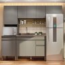 Armário de Cozinha Completa 120 com Balcão para Pia 9 Portas Line - Freijó/gris - 1
