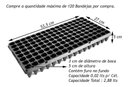 Ver imagem 2 de Kit 50 Bandeja Sementeira Para Produção De Mudas 128 Células