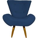 Ver imagem 3 de Kit Poltrona Decorativa Para Sala Recepção Escritório Consultório + Puff Emilia Suede