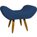 Ver imagem 4 de Kit Poltrona Decorativa Para Sala Recepção Escritório Consultório + Puff Emilia Suede