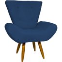 Ver imagem 2 de Kit Poltrona Decorativa Para Sala Recepção Escritório Consultório + Puff Emilia Suede