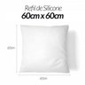 Kit Almofada Decorativa para Sofá 60cm x 60cm com Refil de Silicone Super Macio - 6
