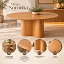 Ver imagem 4 de Conjunto Mesa 150cm Organica Redonda 6 Cadeiras Ferro Jantar:Linho Terracota