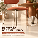 Ver imagem 7 de Conjunto Mesa 150cm Organica Redonda 6 Cadeiras Ferro Jantar:Linho Terracota