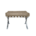 Ver imagem 2 de Banqueta Barcelona Base Inox Couro Natural Legitimo:marfim