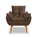 Ver imagem 2 de Kit 2 Poltrona Opala Puff Descanso para Os Pés:marrom
