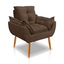 Ver imagem 3 de Kit 2 Poltrona Opala Puff Descanso para Os Pés:marrom