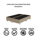Ver imagem 4 de Cama Box King Bipartido 193×203 – Bege Base Reforçada