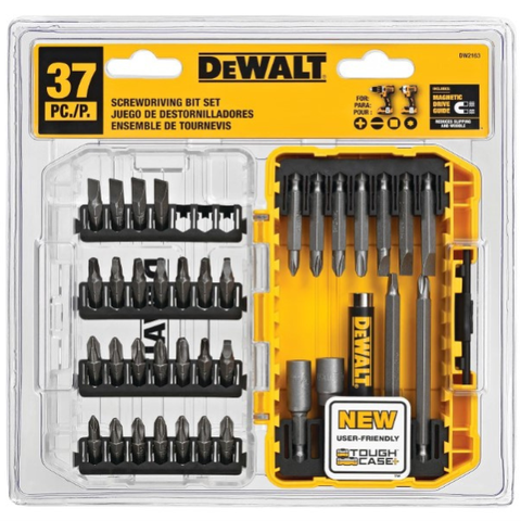 Jogo de Bits Dewalt DW2163 37 Pcs Ph Fenda Quadrada com Estojo