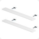 Ver imagem 6 de Kit 02 Prateleiras Suporte Embutido 120x14x3cm Branca Conceito