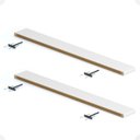 Ver imagem 3 de Kit 02 Prateleiras Suporte Embutido 120x14x3cm Branca Conceito