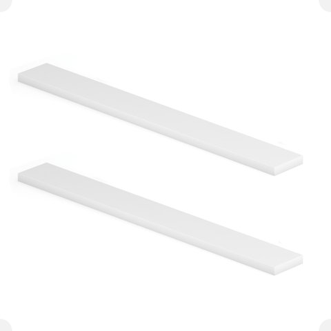Kit 02 Prateleiras Suporte Embutido 120x14x3cm Branca Conceito