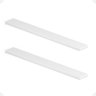 Kit 02 Prateleiras Suporte Embutido 120x14x3cm Branca Conceito - 1