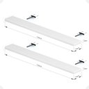 Ver imagem 4 de Kit 02 Prateleiras Suporte Embutido 120x14x3cm Branca Conceito